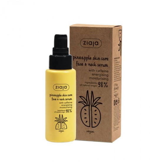pineapple - ziaja - cosmetics - Pineapple face & neck serum energizing moisturing 50ml ZIAJA